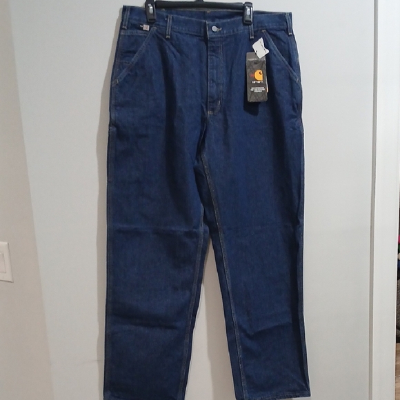 Carhartt Men's Blue Jeans, 38x34, New With Tags - Picture 1 of 8
